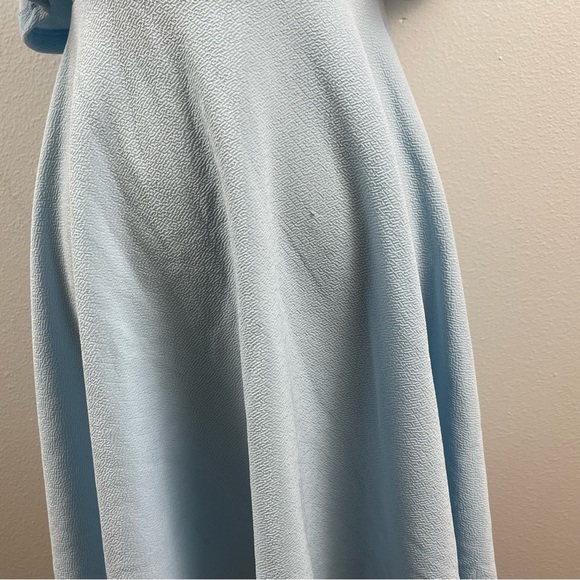 Flutter Sleeve Swing A Line Dress Baby Blue Pleats Size Small NWT - Picture 5 of 8